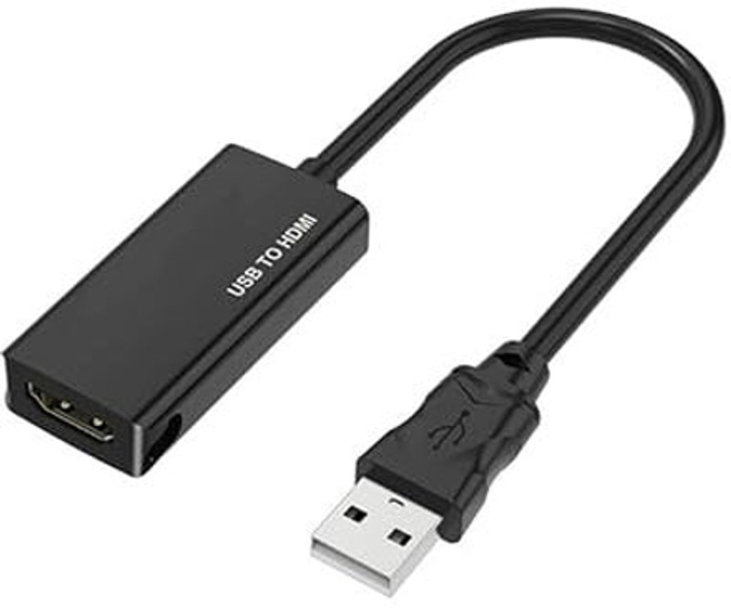 BOXNUBE USB 2.0 to HDMI Adapter for Multiple Monitors Smart Switch(Black)