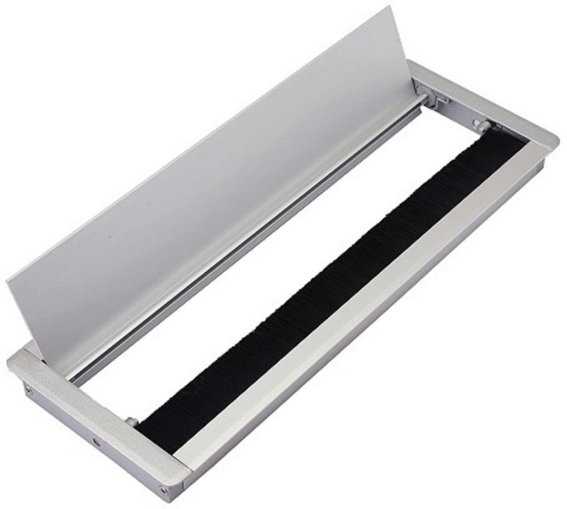 techut Aluminium Soft Close Flip Top Cover /Cable manager/access flap-200mm Smart Power Strip(Grey)