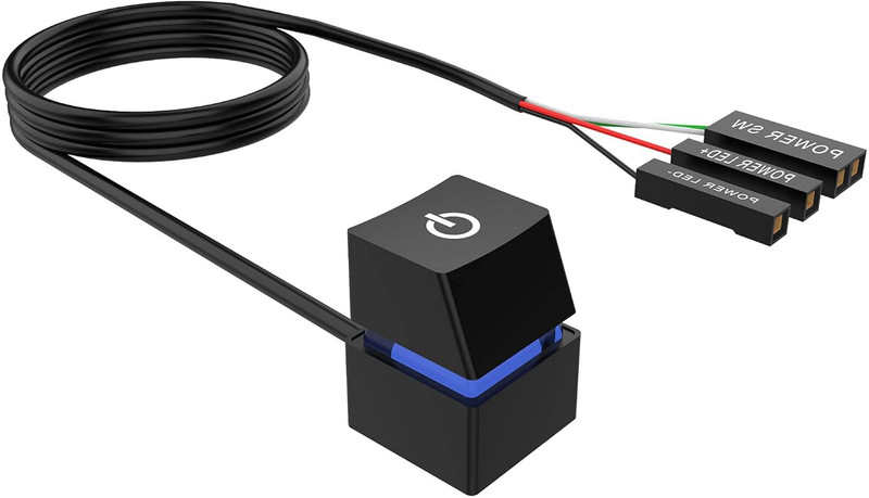 HASTHIP Desktop Computer Power Switch, Computer On/Off Switch, External Remote Start PC Smart Switch(Black)