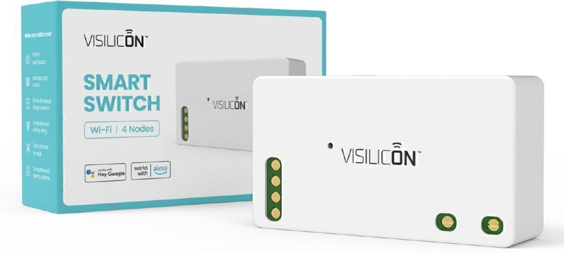 VISILICON Smart WiFi & Bluetooth Switch with Voice Control Timer Remote Access Smart Switch(White)