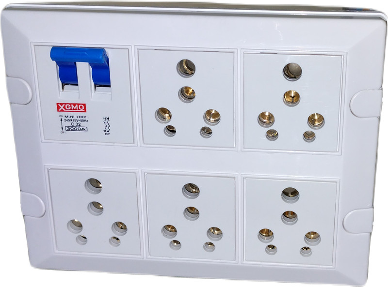 Gorain enterprises 5 power sockets 1 mcb modular switch board(White)
