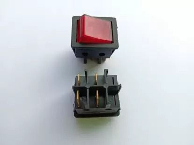 hexil Brass Leg Rocker Submersible Boat Incubator Panel Board Push Button Switch Smart Switch(Red, Black)