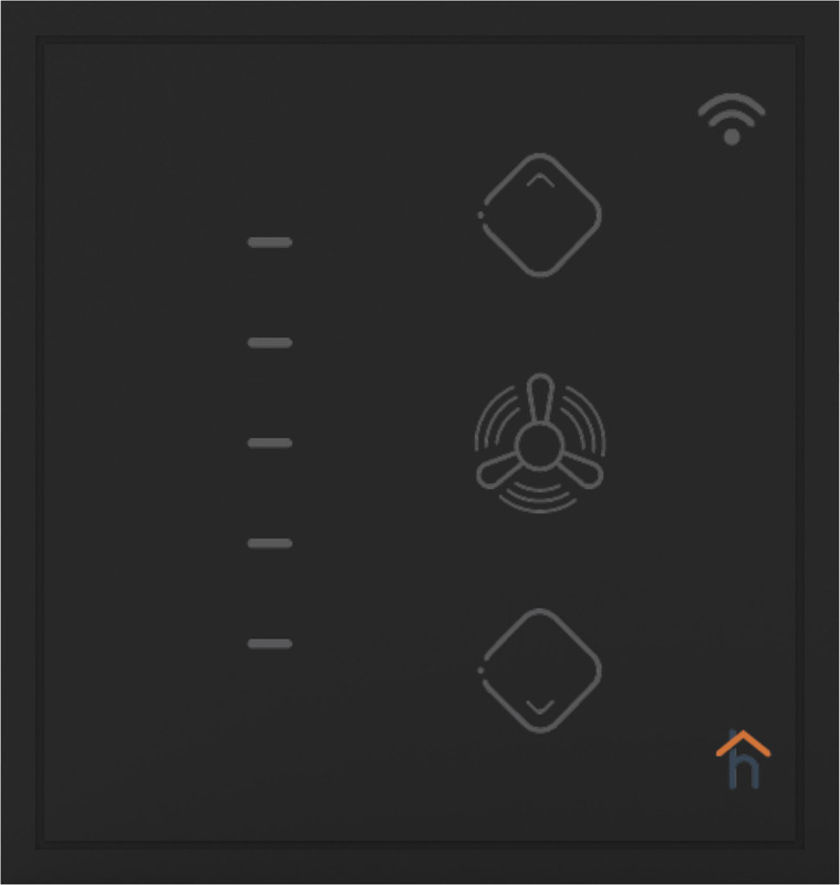 Otohom ECO LITE BLACK FAN TOUCH SWITCH Smart Switch(Black)