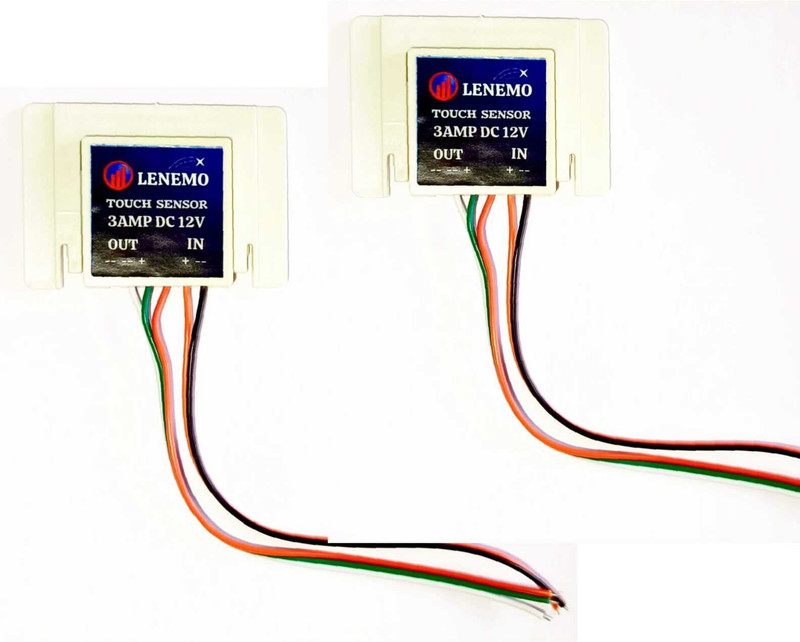 max deals Lenemo 3 Amp 5 Wire Mirror Touch Sensor 12V Pack of 2(White)
