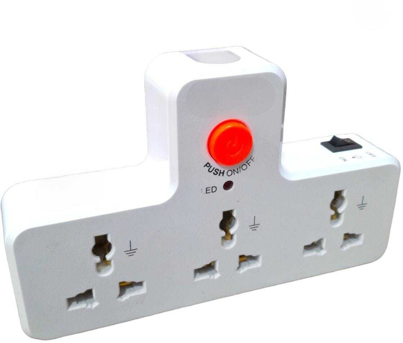 Rosario 3 Way Multipulg With Night Lamp Smart Plug(White)