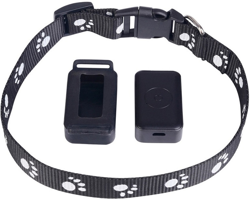 BlingPets Pet GPS Tracker Waterproof Collar for Dogs and Cats Safety Smart Tracker(Black)