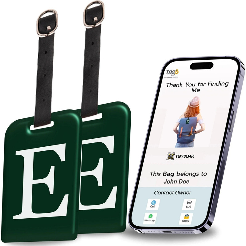 Tag8 Smart Luggage Tag, Real-Time Email Alerts With Bag's Location - Location Smart Tracker(Multicolor)