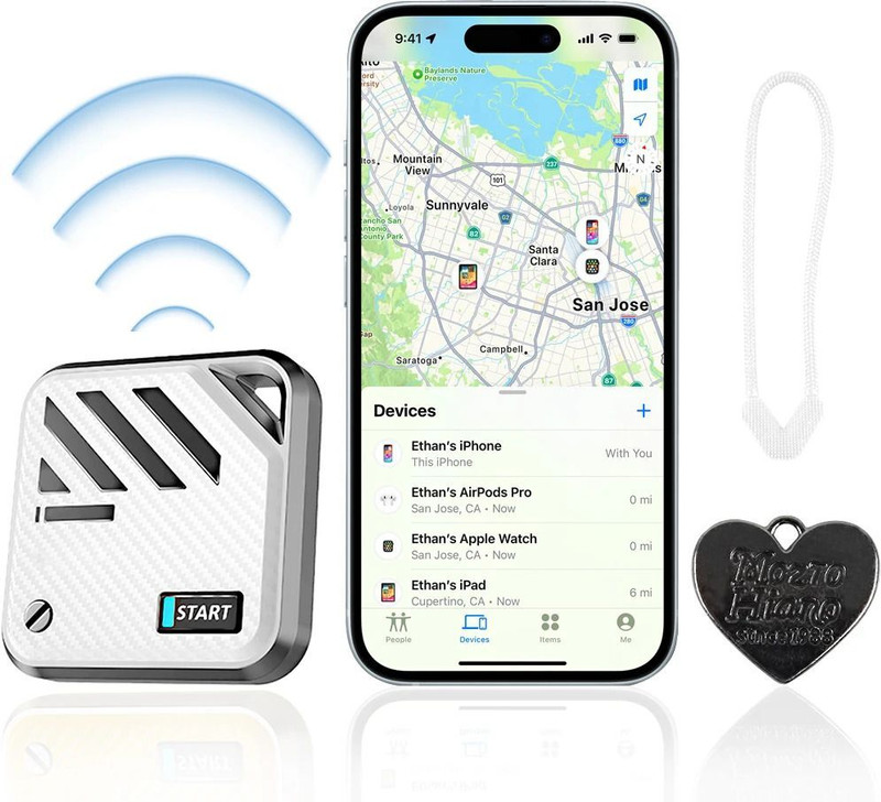 Verilux Magnetic Item Finder with Loop Hole Smart Bluetooth Tracker for Keys and More Location Smart Tracker(White)