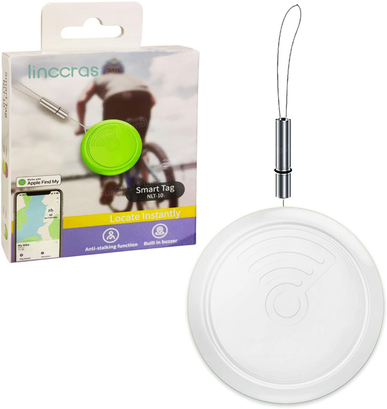 FunBlast Smart Tag for iOS, Apple Find My Network Compatible Tracker for Keys,Wallets, Location Smart Tracker(White)