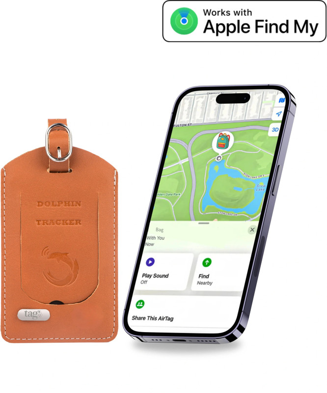 Tag8 iOS Smart Bag Tracker GPS Bluetooth Luggage Locator Location Smart Tracker(Brown)