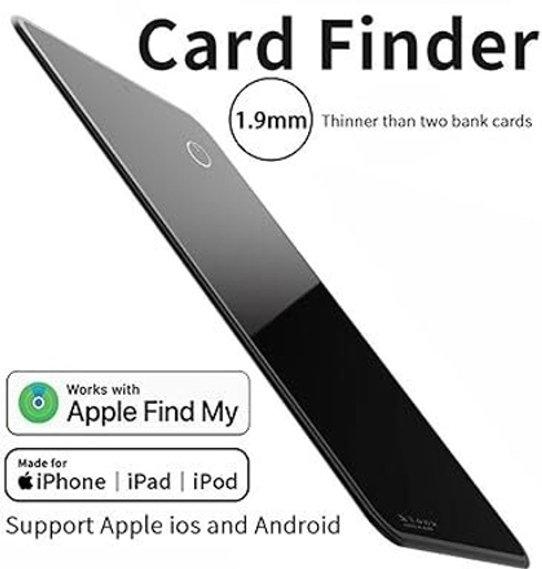 KRZNA Ultra Thin Card Finder Glass Location Smart Tracker(Black)