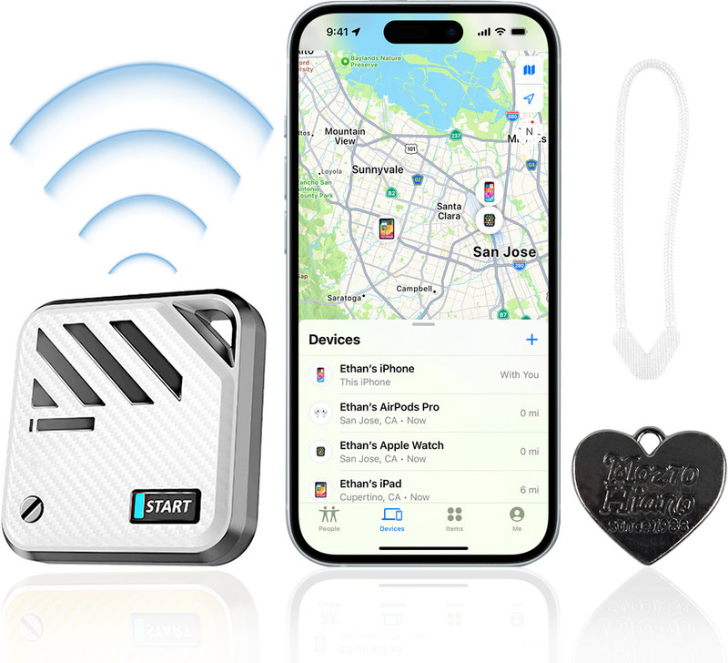 Zeitel Magnetic Item Finder Smart Bluetooth Tracker Compatible with Find My App for Location Smart Tracker(White)