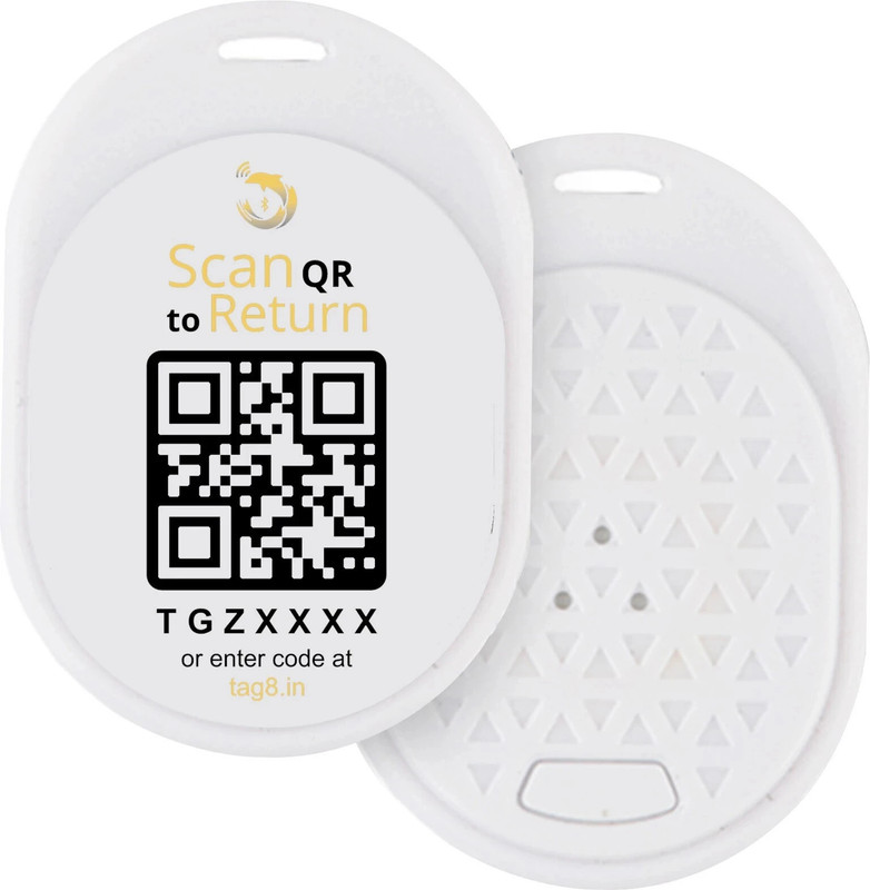 Tag8 Dolphin Smart Tracker White - Wireless Bluetooth A Safety Smart Tracker(White)