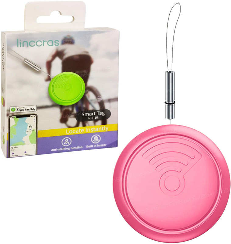 FunBlast Smart Tag for IOS, Anti-Lost Tag for Keys, Wallets & Bags Location Smart Tracker(Pink)
