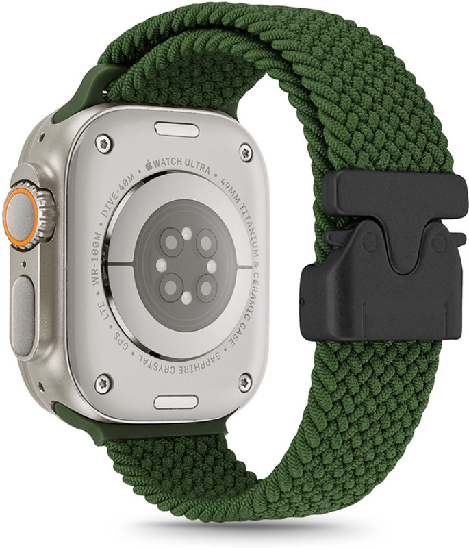 NECESORIES Dual Colour Magnetic Strap Compatible with apple watch series 9/8/7 40mm | series 10 46mm | SE/SE2/6/5/4 44mm |Ultra 1/2 49mm | Snap on strap for Men & Women (Watch Not Included) Smart Watch Strap(Black)