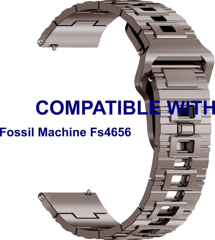 ACM WSM41C22GY4023 Watch Strap Silicone Shiny Belt 22mm for |Fossil| Machine Fs4656 Grey Smart Band Strap(Grey)