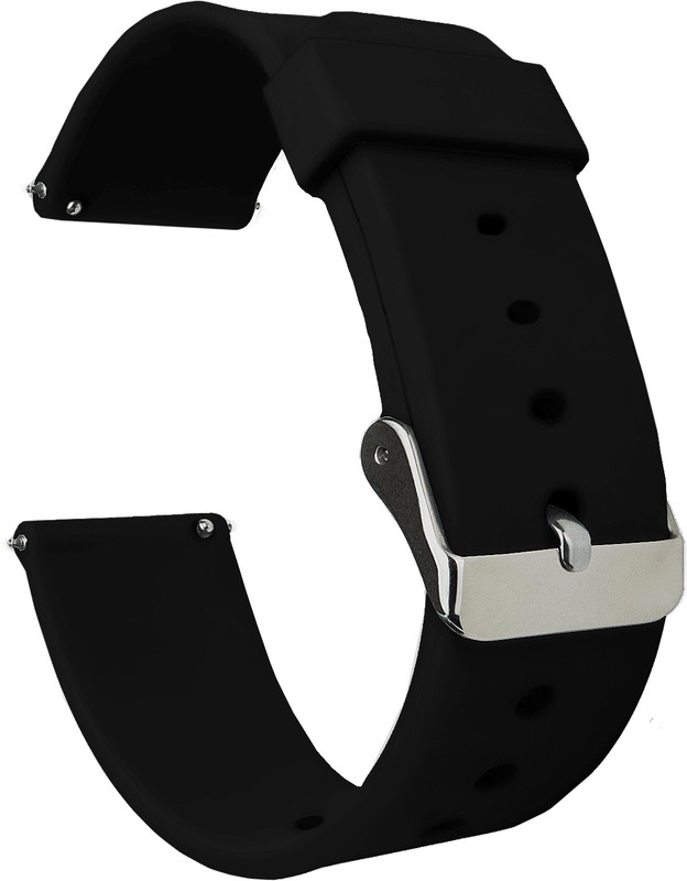ACM Watch Strap Silicone for Fastrack Astor Fs1 Pro Smartwatch Belt Black 3719039 mm Silicone Watch Strap(Black)
