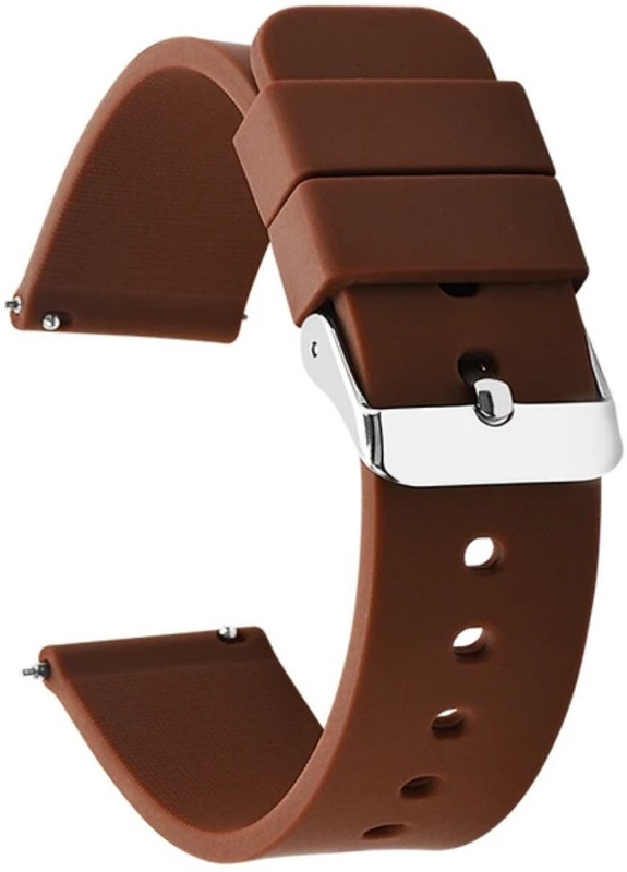 Zelfo Silicone Strap Compatible with Noise NoiseFit Fuse Smart Watch Smart Watch Strap(Brown)