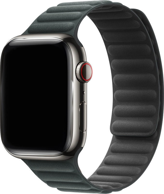 DailyObjects Evergreen Poppy Magnetic Link Compatible With Apple WatchBand (42/44/45/49mm) Smart Watch Strap(Green)
