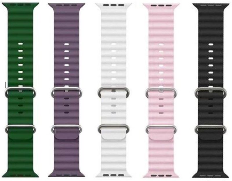 sk ultra Smart Watch Strap Belt for Ultra Watch 49 mm, Series 8 / 7 45 mm, Series 6 / 5 / 4 44 mm, Series 3 / 2 / 1 42 mm, T800 Ultra, Watch 8 Ultra, i8 Pro Max, T800/T900 Smart Watch Strap(Mullti Color)