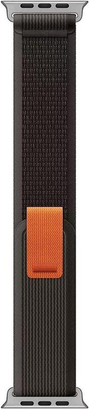 SwapME Trail Loop Nylon Band - Compatible Band 49mm 45mm 44mm 42mm for Men Women, Sport Strap for iWatch Ultra 2, iWatch Ultra Series SE 9/8/7/6/5/4 Smart Watch Strap(Black, Orange)