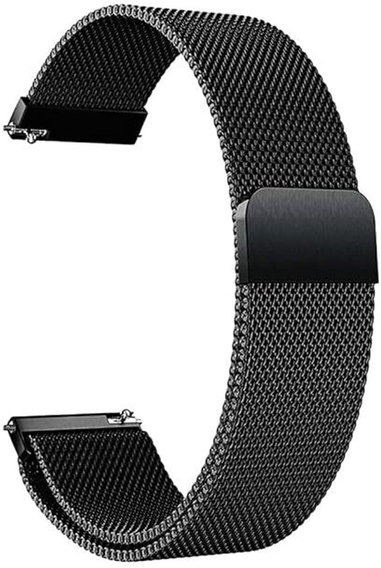 SwapME 22MM Metal Magnetic Smartwatch Belt Compatible for SAMSUNG GEAR S3 CLASSIC | FRONTIER | GALAXY WATCH 46MM | GALAXY WATCH 3 45MM | GEAR 2 LIVE R382 | GEAR 2 NEO R381 | GEAR 2 R380 | GEAR LIVE and Others Watches With 22MM Lugs Smart Watch Strap(Black)