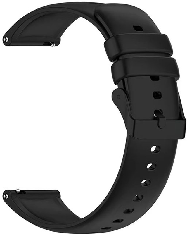 Colorcase Silicon Belt Compatible For Boat Storm Call 3 Plus Smart Watch Smart Watch Strap(Black)
