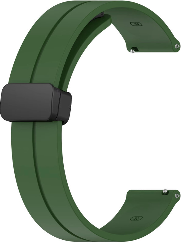 guoi 20mm Silicon Strap Folding Magnetic Lock Compatible with Amazfit GTS 2 Mini, Amazfit Bip/Pro/Lite, Bip S, Amazfit GTR, Samsung Galaxy Watch 4/ Watch 5 Compatible All 20MM Watches Smart Watch Strap(Mullti Color)