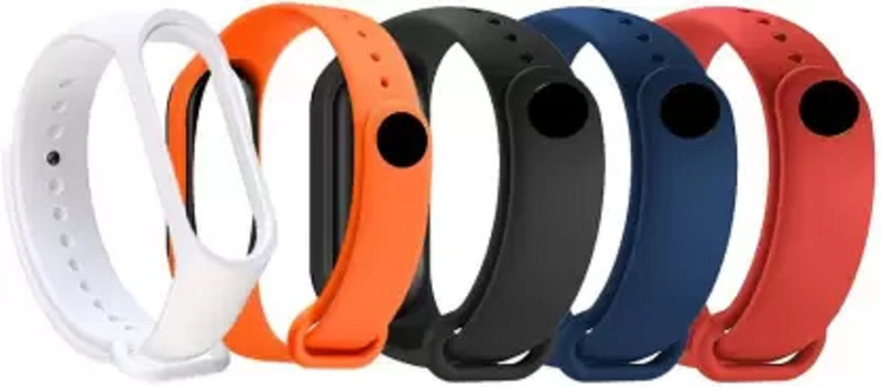 AUDICE COMBO OF 5PCS SOFT SILICON BAND STRAP FOR XIAOMI MI BAND 3 AND XIAOMI MI BAND 4 Smart Band Strap(Mullti Color)