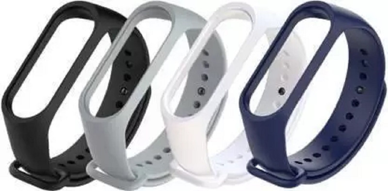 AUDICE COMBO OF 5PCS SOFT SILICON BAND STRAP FOR XIAOMI MI BAND 3 AND XIAOMI MI BAND 4 Smart Band Strap(Mullti Color)