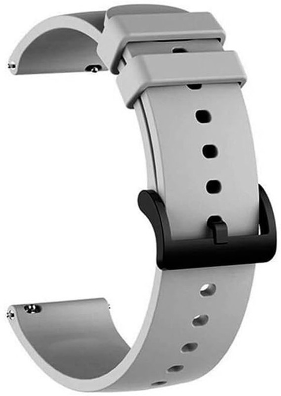 Nice Assoseries HUB Silicone 20MM Watch Straps Compatible with Galaxy Watch 4/ Watch 5, Amazfit GST2 Mini,Amazfit Bip/Bip U/Pro/Lite,Amazfit GTS/ 2/2e,Bip S Compatible with All 20MM Watch (Grey) Smart Watch Strap(Grey)