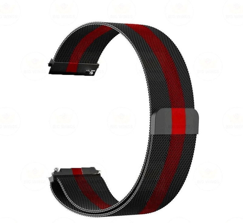 Big Wings 20mm Premium Smart watch straps Smart Watch Strap(Black, Red)