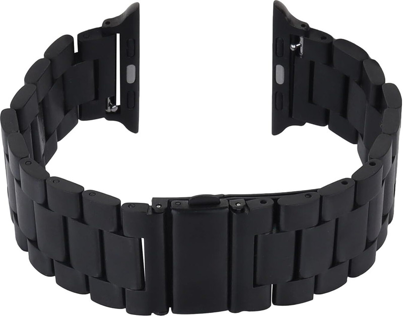PREMBROTHERS Ultra Luxury Stainless Steel Metal Chain Watch Strap 49mm/ 45mm/ 44mm/ 42mm Compatible for iWatch Series 8 / Series 7 / Series 6 / Series SE/Series 5/4 / 3/2 / 1 Metal Chain Smart Watch Strap(Black)