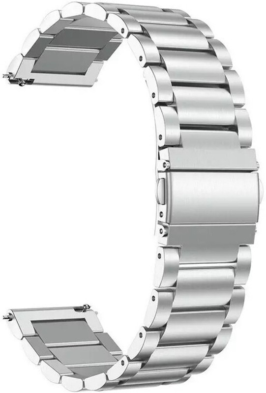 Colorcase Stainless Steel Strap Compatible with Boult Trail Smart Watch Smart Watch Strap(Silver)