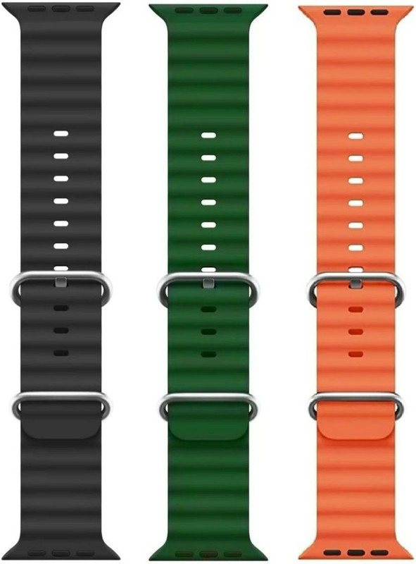 DWK Silicone WatchBand Sports Loop Nylon Belt Smart Watch Ultra Strap G-Hook S110 44 mm Silicone Watch Strap (Multicolor) Smart Band Strap(Mullti Color)