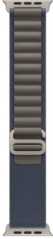 TECHNUV New Trending Rugged Alpine Loop Two Textile Layers Woven Together Titanium G-HOOK Compatible For Apple iWatch Strap (42MM, 44MM, 45MM, 49MM) for Series 8/7/6/5/4/3/2/1/SE, ULTRA & ULTRA 2 Smart Watch Strap(Blue)