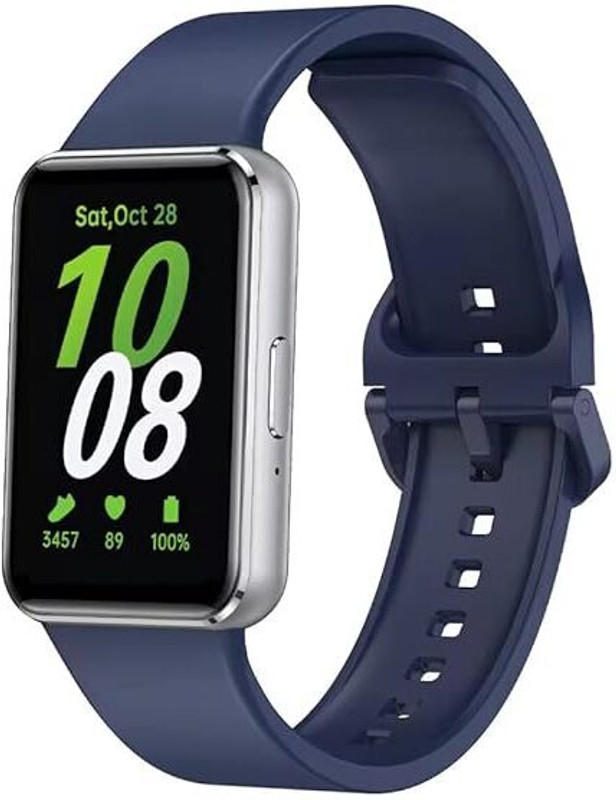 ValenteStore Premium Silicone Watch Band with Metal Buckle for Samsung Galaxy Fit 3 Smart Watch Strap(Blue)