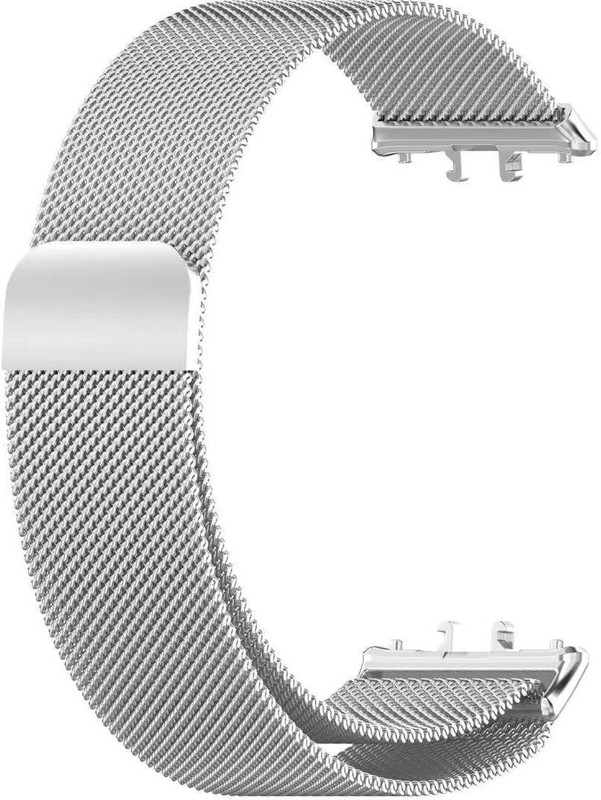 TechAwake Sleek Stainless Mesh Watch strap for Galaxy Fit 3 – Magnetic Lock Design Smart Band Strap(Black)