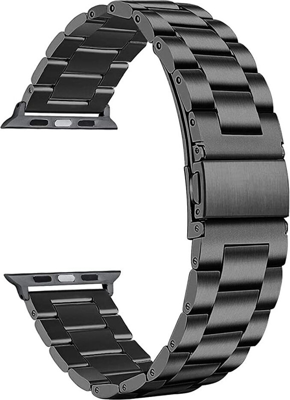 MOBRISTA Heavy Chain Bands Compatible 42/44/45/49MM 44 mm Stainless Steel Watch Strap(Black)