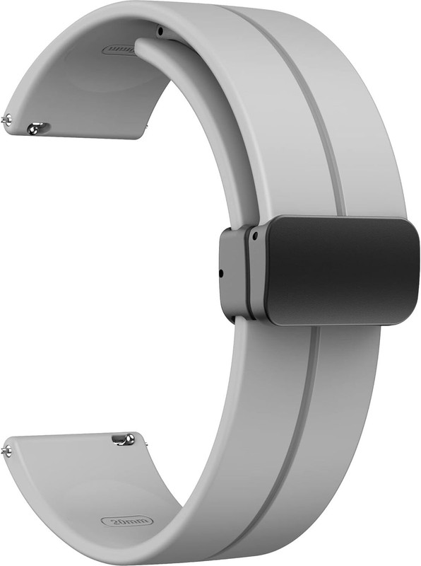 NEWMAN GRAY22MM 22 mm Silicone Watch Strap(GRAY)