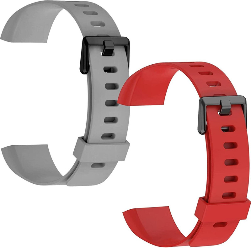 YDOXTON Soft Silicone Band Strap For Realme Smart Band Strap Model RMA183 With Buckle Smart Band Strap(Black)