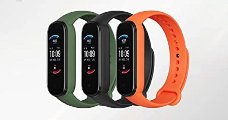 AUDICE COMBO OF 3PCS SOFT SILICON BAND STRAP FOR XIAOMI MI BAND 5 AND BAND 6 Smart Band Strap(Green, Orange, Black)