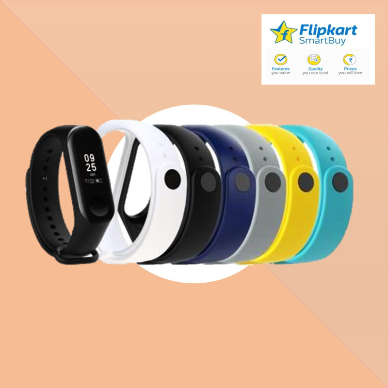 Flipkart SmartBuy Bands for Mi Band 4/3 Compatible For Mi BAND M3 & M4 (Not For M2) Smart Band Strap(Mullti Color)