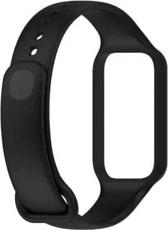 RUPELIK Soft Silicone Watch Strap For Xiaomi Redmi Band 2 (Tracker Not Included) Smart Band Strap(Black)