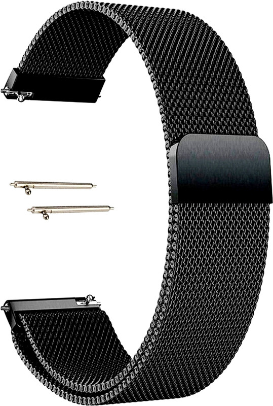 PUNAK 22 MM Metal Chain Belt Smart Watch Strap(Black)