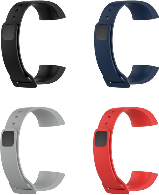 Like Star Silicone Wrist Original Strap for Mi Band 4C /Redmi 4C Watch Smart Band Strap(Black, Red, Blue, Grey)