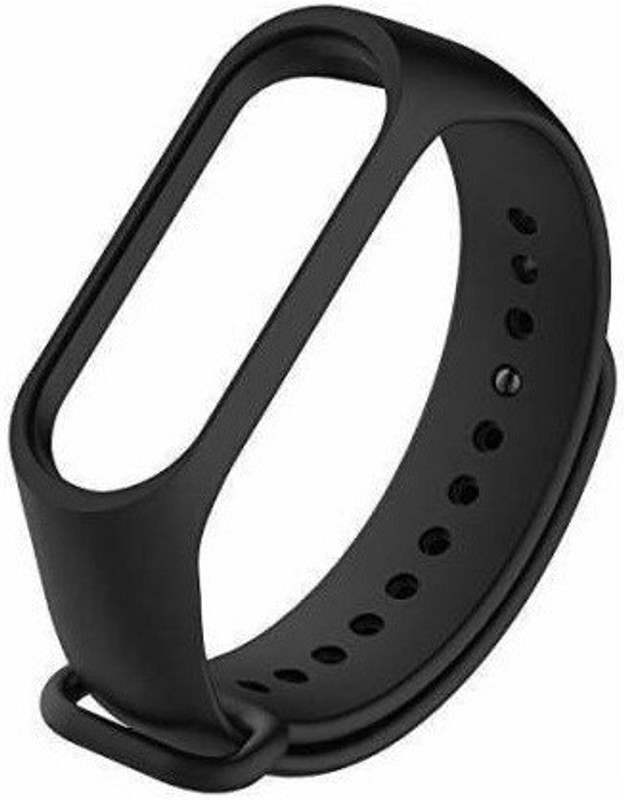 TECHNUV Silion Adjustable Xiaomi Mi 3/ Mi 4 Band Watch Strap Bracelet (Not Compatible with Mi Band 1/2, Black) Smart Band Strap(Black)