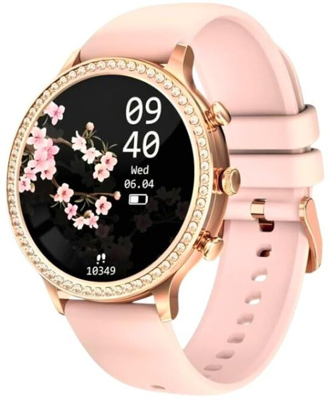 Tukii Rosegold Gen9 Smartwatch - 1.2" Display, Health Suite, Voice Assistant Smart Watch Strap(Gold)
