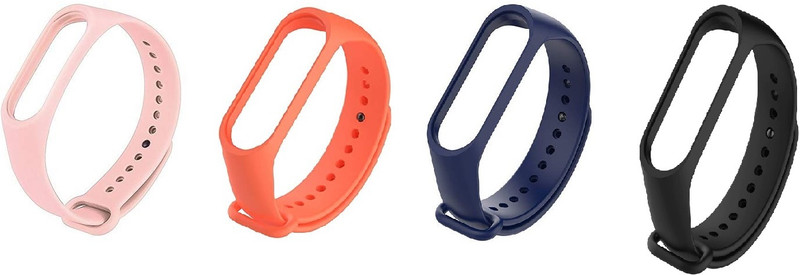 AUDICE Combo pack 4 of Silicone Mi 4 ,3 Smart Band Strap(Black, Blue)