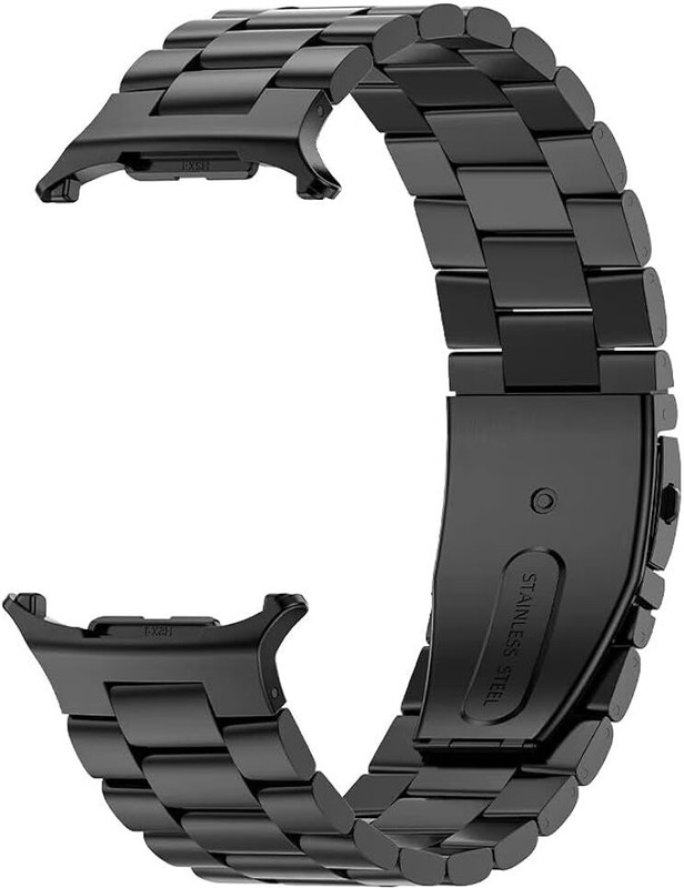 SwapME Metal Band Compatible with Galaxy Watch 8 40mm/44mm/Classic 46mm 2025,No Gap Business Stainless Steel Strap for Galaxy Watch8 Men Women,NOT for Other Models Smart Watch Strap(Black)